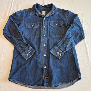 Dickies Men's Denim Button-Up Shirt M